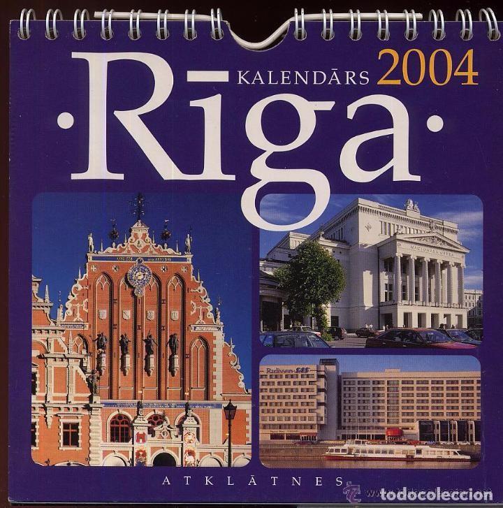 Coleccionismo calendarios: CALENDARIO peque&ntilde;o en leton KALENDARS RIGA 2004 comprado en Letonia