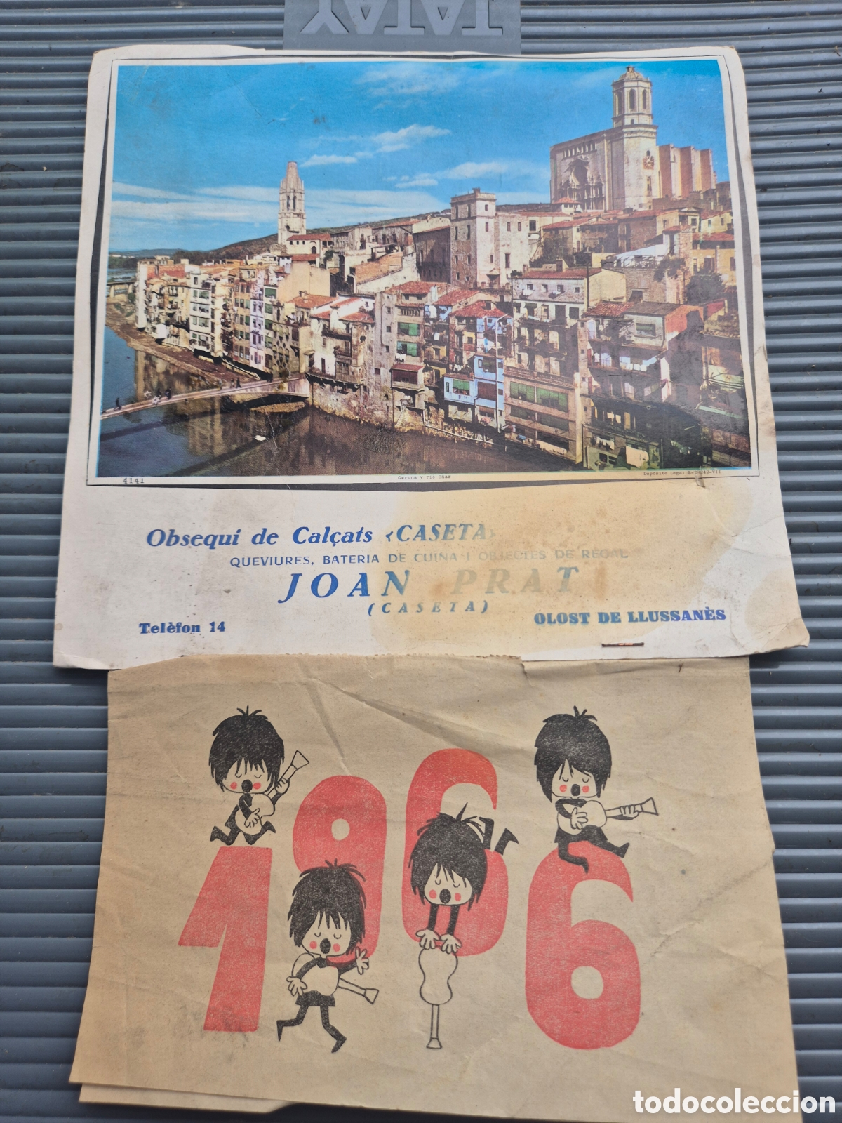 Coleccionismo calendarios: CALENDARIO 1966 CAL&Ccedil;ATS CASETA OLOST DE LLUSSANES