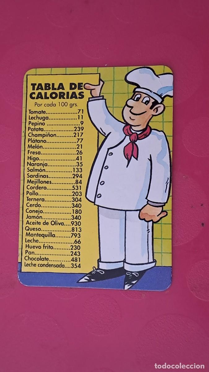 Coleccionismo calendarios: ANTIGUO CALENDARIO DE BOLSILLO TABLA DE CALORIAS A&Ntilde;O 1997