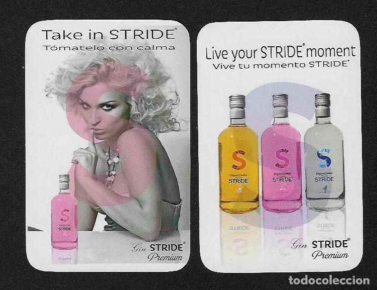 Coleccionismo calendarios: 2 CALENDARIOS DE BOLSILLO A&Ntilde;O 2016 BEBIDAS - GIN STRIDE PREMIUM - VER FOTO REVERSOS