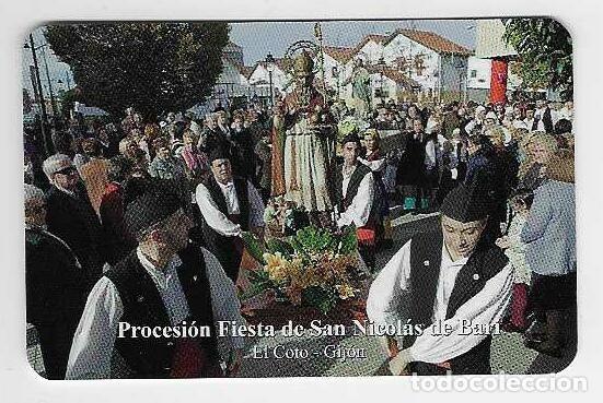 Coleccionismo calendarios: CALENDARIO DE BOLSILLO A&Ntilde;O 2021 FIESTA DE SAN NICOL&Aacute;S DE BARI - EL COTO - GIJ&Oacute;N - VER FOTO REVERSO