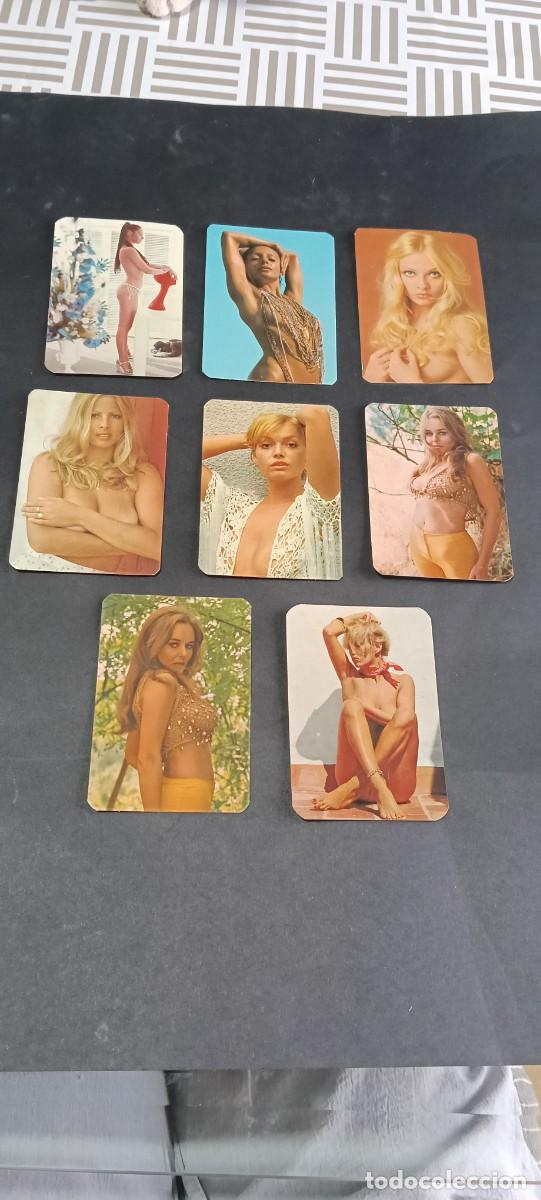 Coleccionismo calendarios: Lote 8 Calendarios de Bolsillo A&ntilde;o 1975 - Chicas / Erotismo Vintage / Transportes Hnos. Moreno