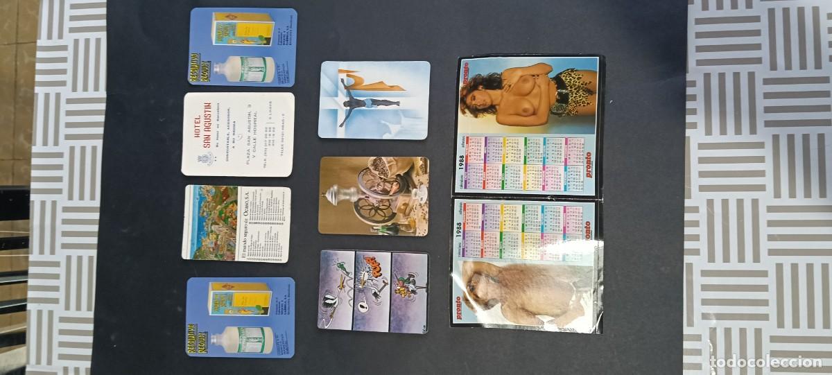Coleccionismo calendarios: Lote 8 calendarios de bolsillo variados publicidad, c&oacute;mic y Revista Pronto 1988