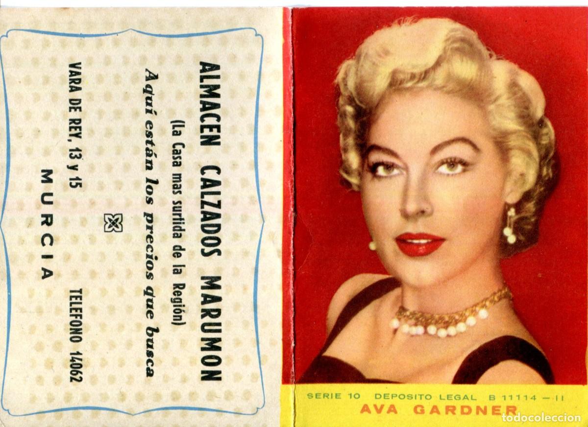 Collectables Calendars: CALENDARIO CINE ARTISTA AVA GARDNER. ACTRIZ DE CINE ALMACEN CALZADOS MARUMON S A&Ntilde;O 1961