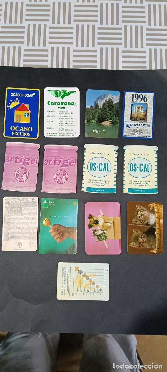 Coleccionismo calendarios: Lote de 13 calendarios de bolsillo a&ntilde;o 1996 - Farmacia, seguros y publicidad