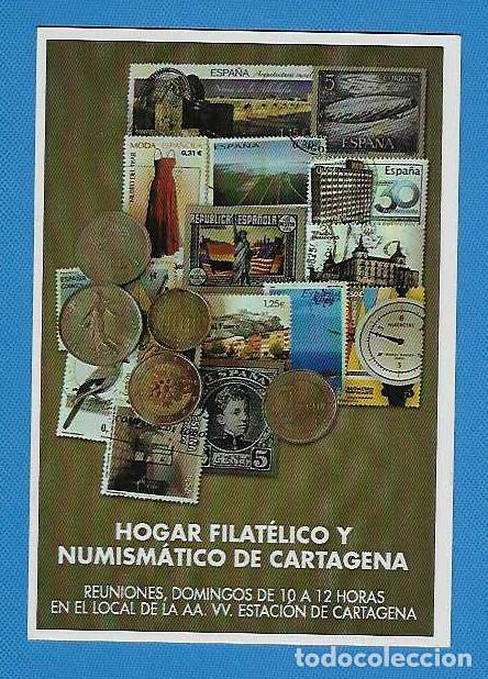 Coleccionismo calendarios: CALENDARIO DE BOLSILLO A&Ntilde;O 2019 HOGAR FILATELICO Y NUMISM&Aacute;TICO DE CARTAGENA - FOTO REVERSO