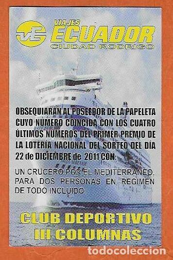 Coleccionismo calendarios: CALENDARIO DE BOLSILLO A&Ntilde;O 2012 BARCO TRANSATL&Aacute;NTICO - VIAJES ECUADOR - VER FOTO REVERSO