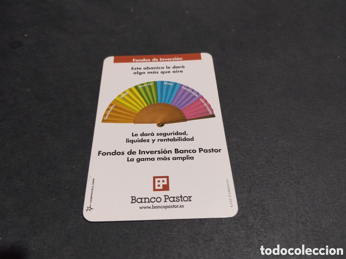 Coleccionismo calendarios: Calendario Fournier Banco Pastor 2001