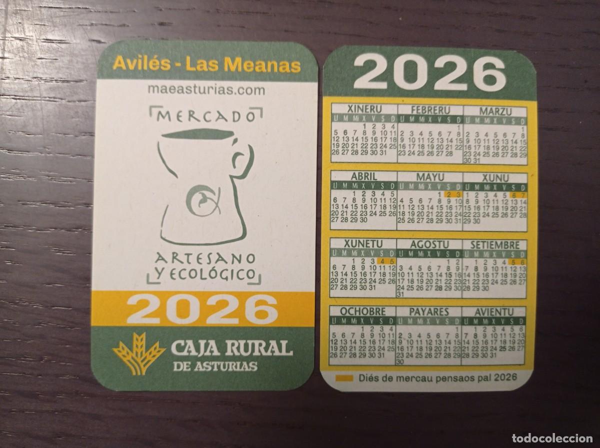Coleccionismo calendarios: CALENDARIO PUBLICITARIO. CAJA RURAL DE ASTURIAS. MERCADO ARTESANO. AVIL&Eacute;S - LAS MEANAS. A&Ntilde;O 2026