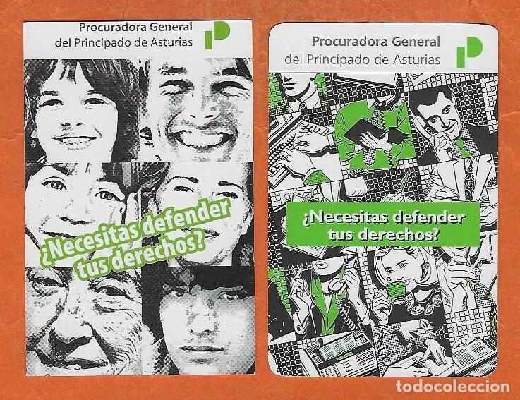 Coleccionismo calendarios: 2 CALENDARIOS BOLSILLO A&Ntilde;OS 2008 Y 2010 PROCURADORA GENERAL PRINCIPADO ASTURIAS - VER FOTO REVERSOS