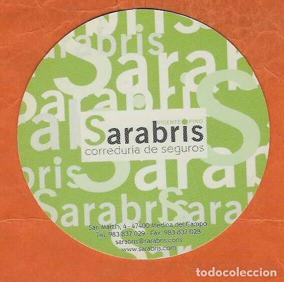 Coleccionismo calendarios: CALENDARIO DE BOLSILLO A&Ntilde;O 2005 CORREDUR&Iacute;A DE SEGUROS SARABRIS - FORMA CIRCULAR - VER FOTO REVERSO