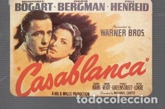 Coleccionismo calendarios: CALENDARIOS DE 1993 CINE CASABLANCA DE GR&Aacute;FICAS D. L. B.94 PUBLICIDAD FARMACIA CAVALLE REUS