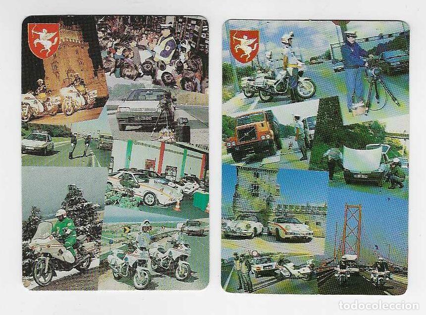 Coleccionismo calendarios: 2 CALENDARIOS BOLSILLO DE PORTUGAL A&Ntilde;OS 1996 - 1997 POLICIA - BRIGADA TRANSITO - VER FOTO REVERSOS