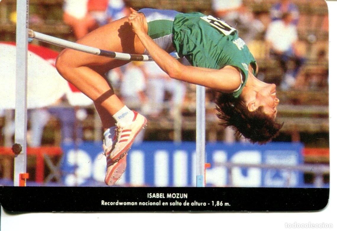 Coleccionismo calendarios: CALENDARIO DE PUBLICIDAD SANTIVERI A&Ntilde;O 1989 ISABEL MOZUN DEPORTE SALTO DE ALTURA