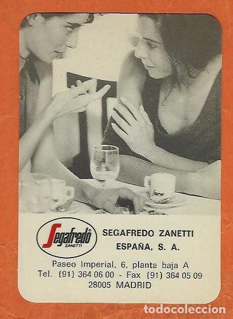 Coleccionismo calendarios: CALENDARIO DE BOLSILLO A&Ntilde;O 1991 CAF&Eacute;S - SEGAFREDO ZANETTI - MADRID - VER FOTO REVERSO