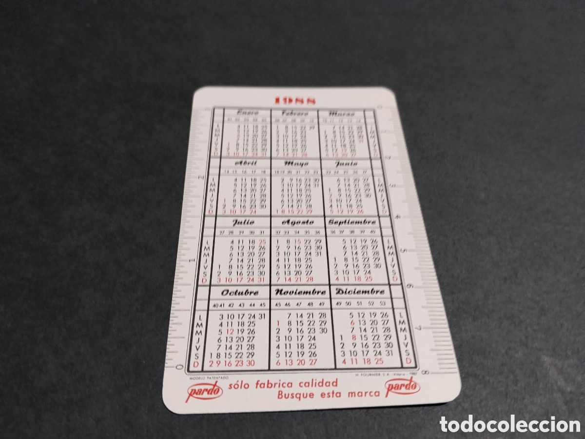 Coleccionismo calendarios: Calendario Fournier pardo 1988-1989
