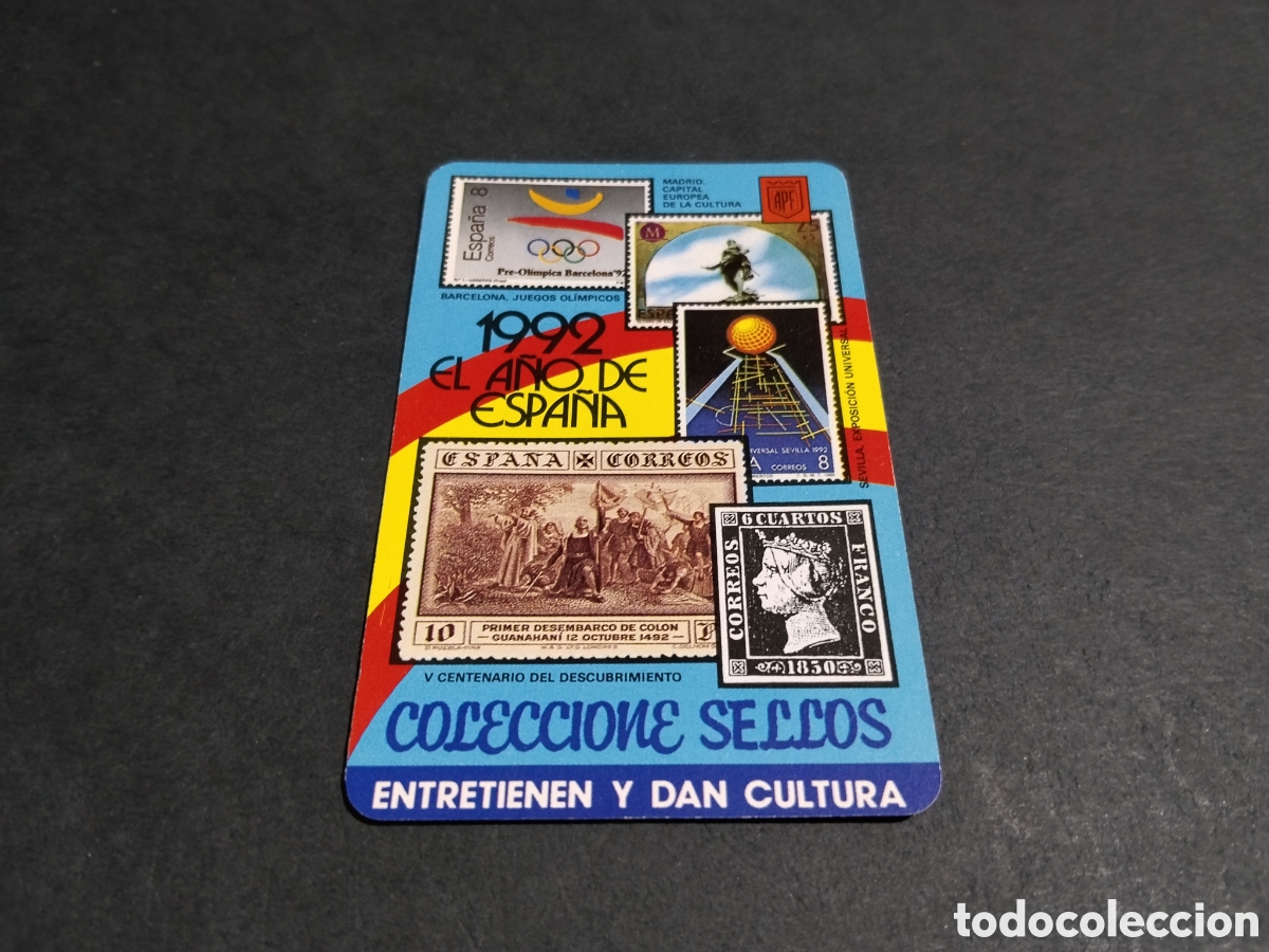 Collectionnisme Calendriers: Calendario Fournier filatelia Jim&eacute;nez y Mugica, Madrid 1992