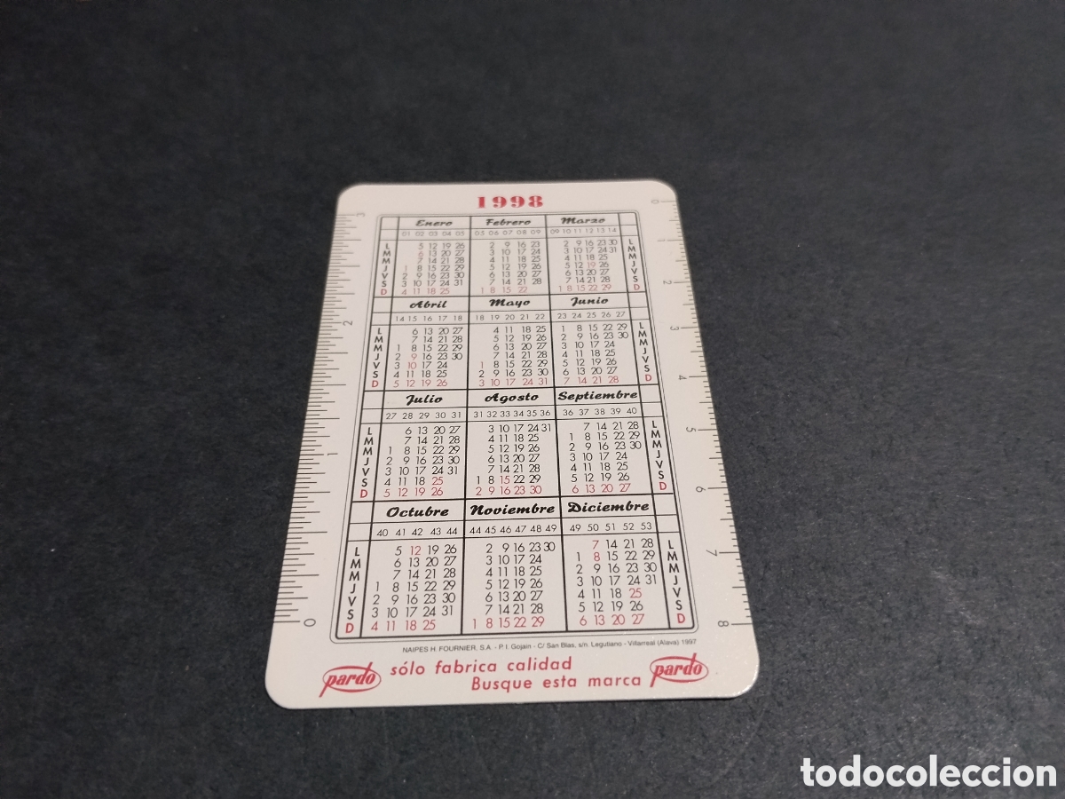 Coleccionismo calendarios: Calendario Fournier pardo 1998-1999