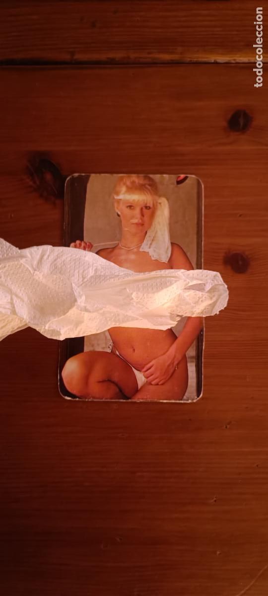 Coleccionismo calendarios: CALENDARIO CHICA SEXY 1990 VER TRASERA - Similar a Manipel Founier
