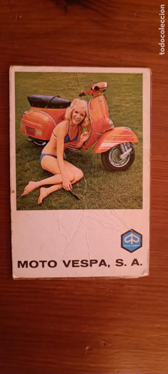 Coleccionismo calendarios: CALENDARIO MOTO VESPA - CHICA - A&Ntilde;O 1973