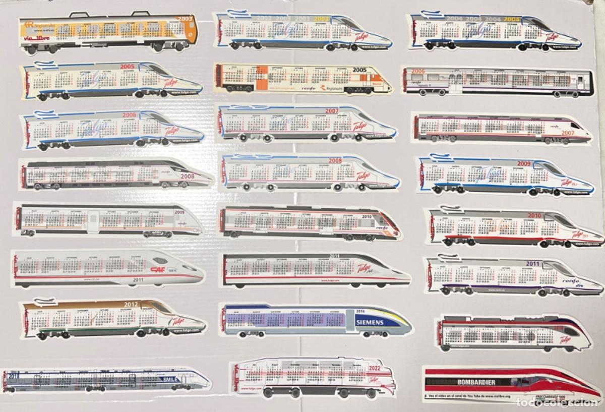 Coleccionismo calendarios: 24 marca p&aacute;ginas calendarios diferentes de trenes locomotoras ferrocarriles