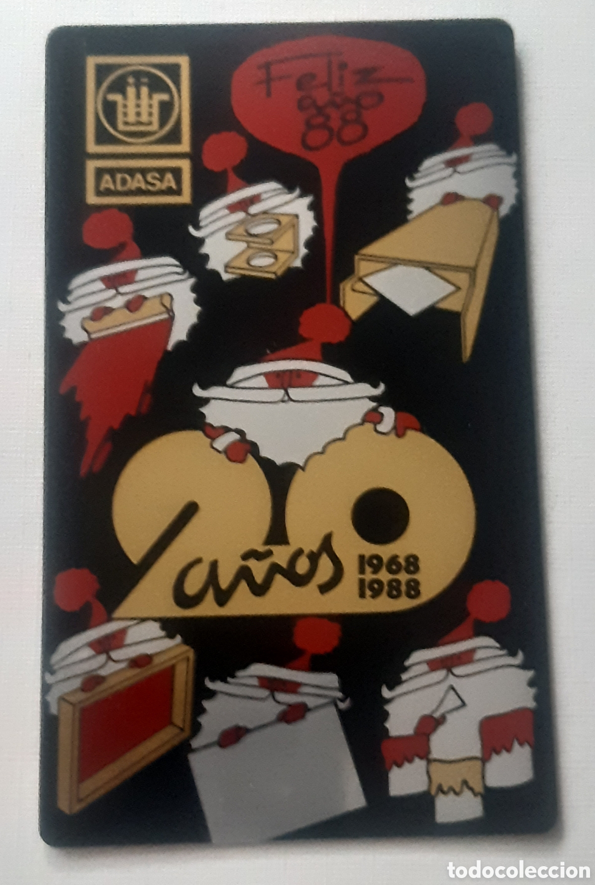 Coleccionismo calendarios: Calendario metalico Adasa 1988
