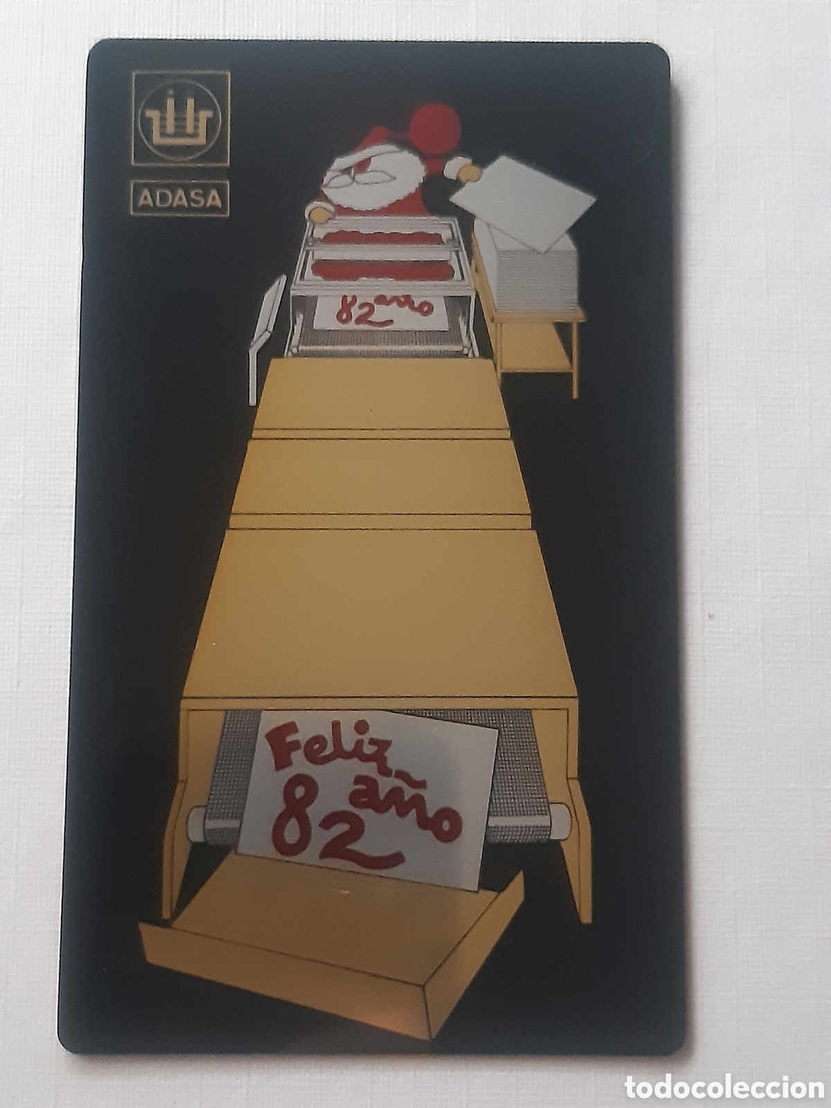 Coleccionismo calendarios: Calendario metalico Adasa 1982