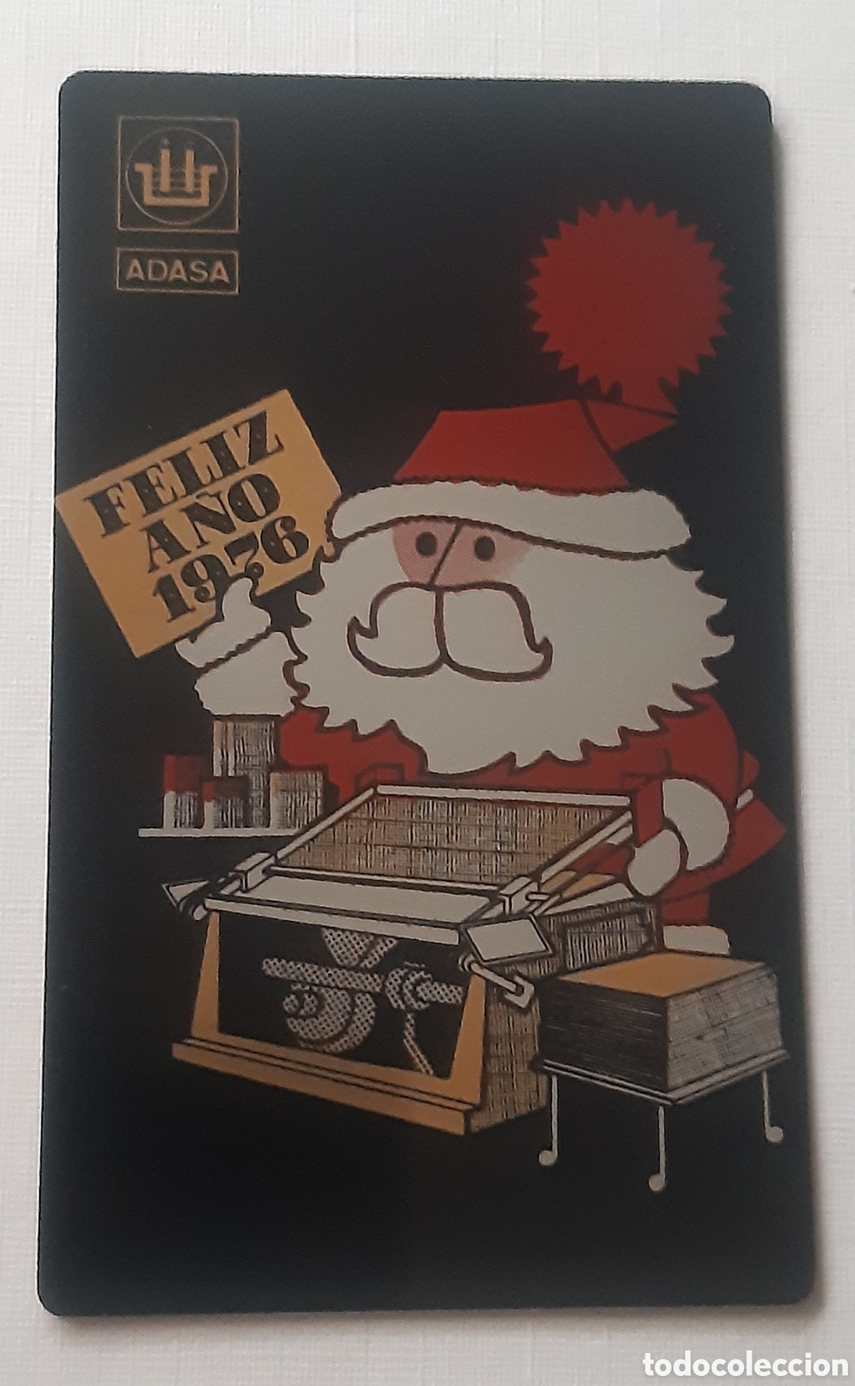 Coleccionismo calendarios: Calendario metalico Adasa 1976
