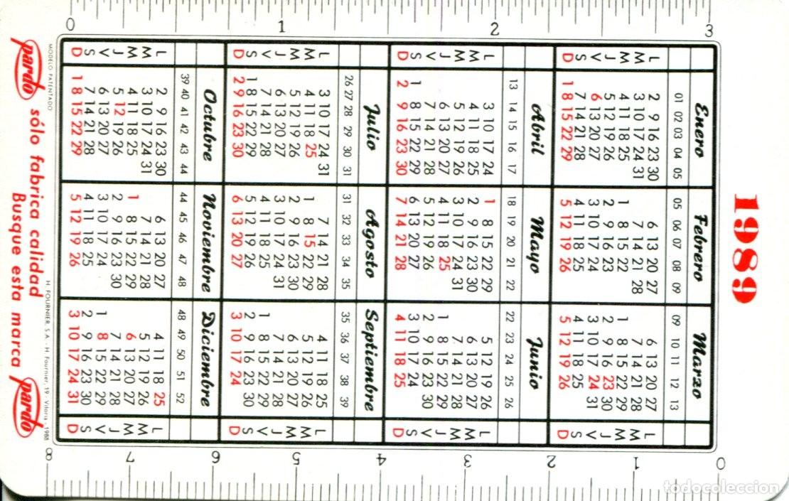 Coleccionismo calendarios: CALENDARIO FOURNIER, PARDO , 1989 - 1990