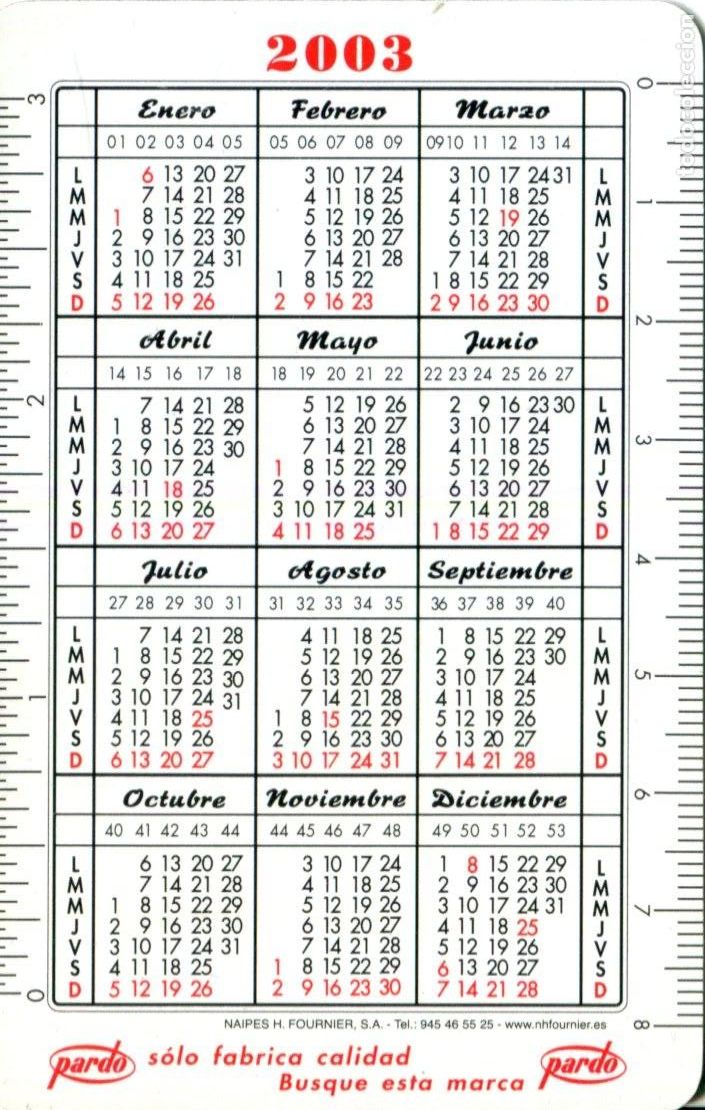 Coleccionismo calendarios: CALENDARIO FOURNIER, PARDO , 2003 - 2004