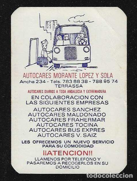 Coleccionismo calendarios: CALENDARIO DE BOLSILLO A&Ntilde;O 1983 AUTOBUSES - AUTOCARES MORANTE... (TERRASA) - VER FOTO REVERSO
