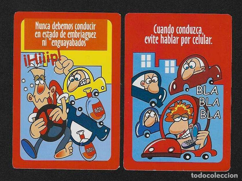 Coleccionismo calendarios: 2 CALENDARIOS BOLSILLO DE COLOMBIA A&Ntilde;O 2009 DIBUJOS - CONSEJOS PARA CONDUCIR - VER FOTO REVERSOS