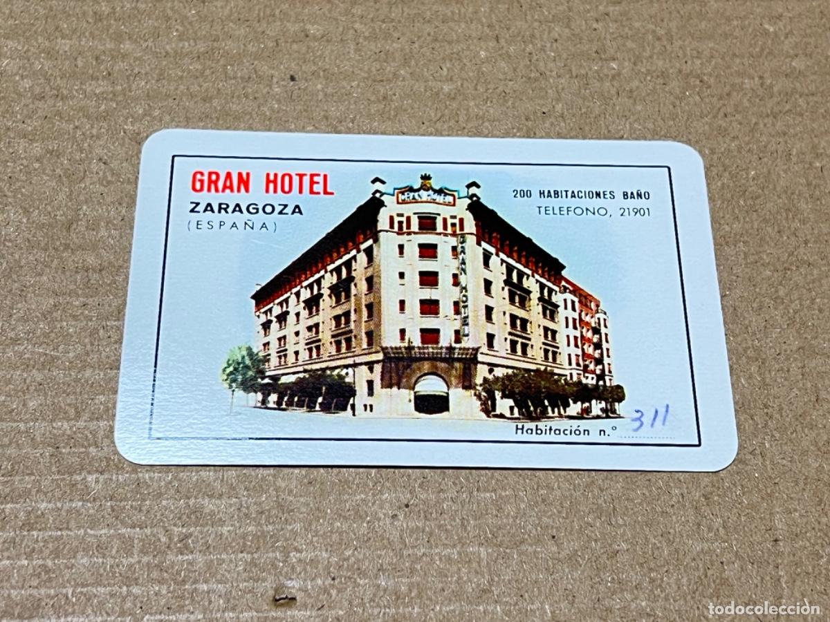 Coleccionismo calendarios: Calendario de bolsillo Gran Hotel tarjeta habitaci&oacute;n FOURNIER 1956