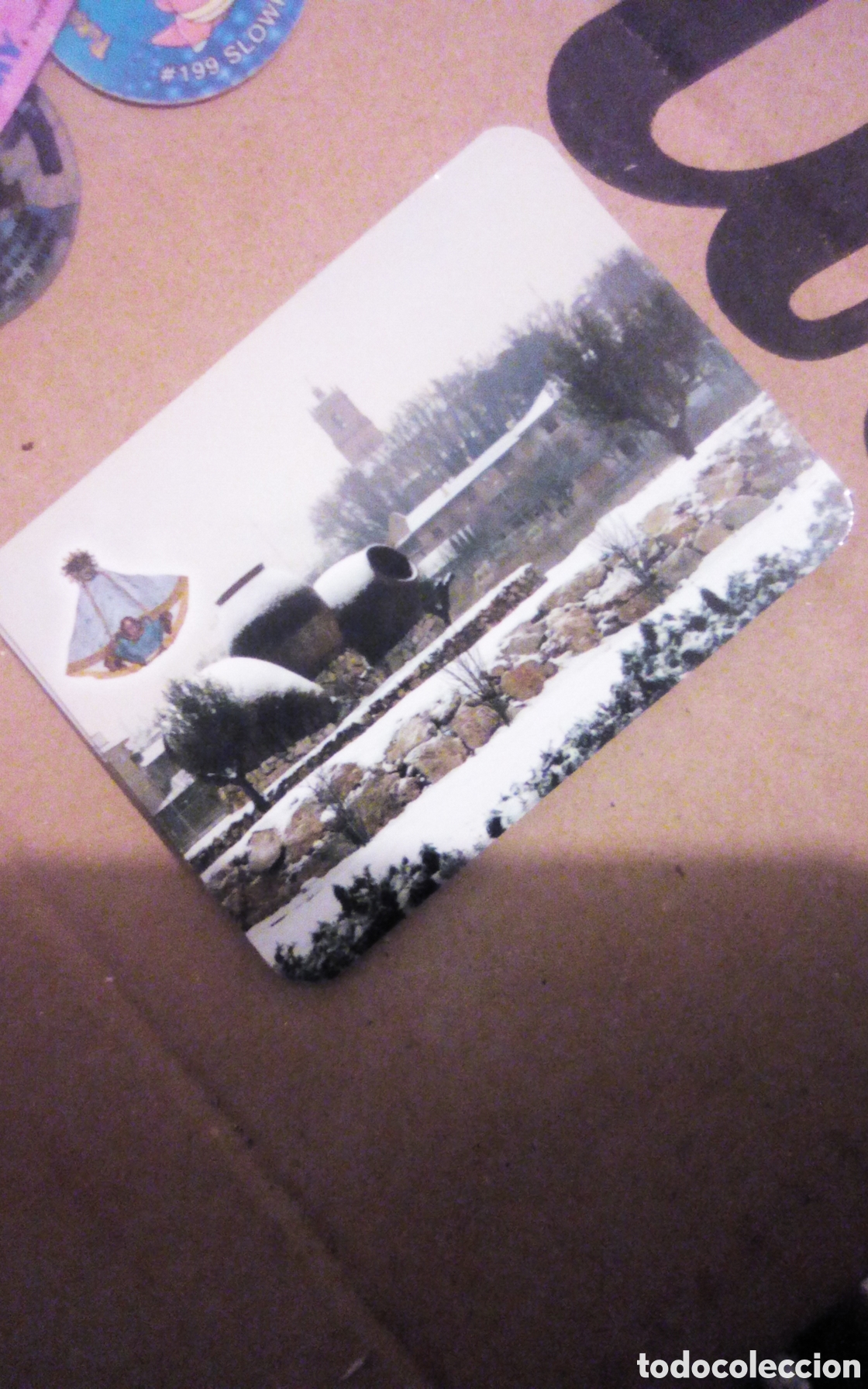 Coleccionismo calendarios: Calendario Utiel en invierno, nevado. A&ntilde;o 2008. Publicidad carnicer&iacute;a Mari.