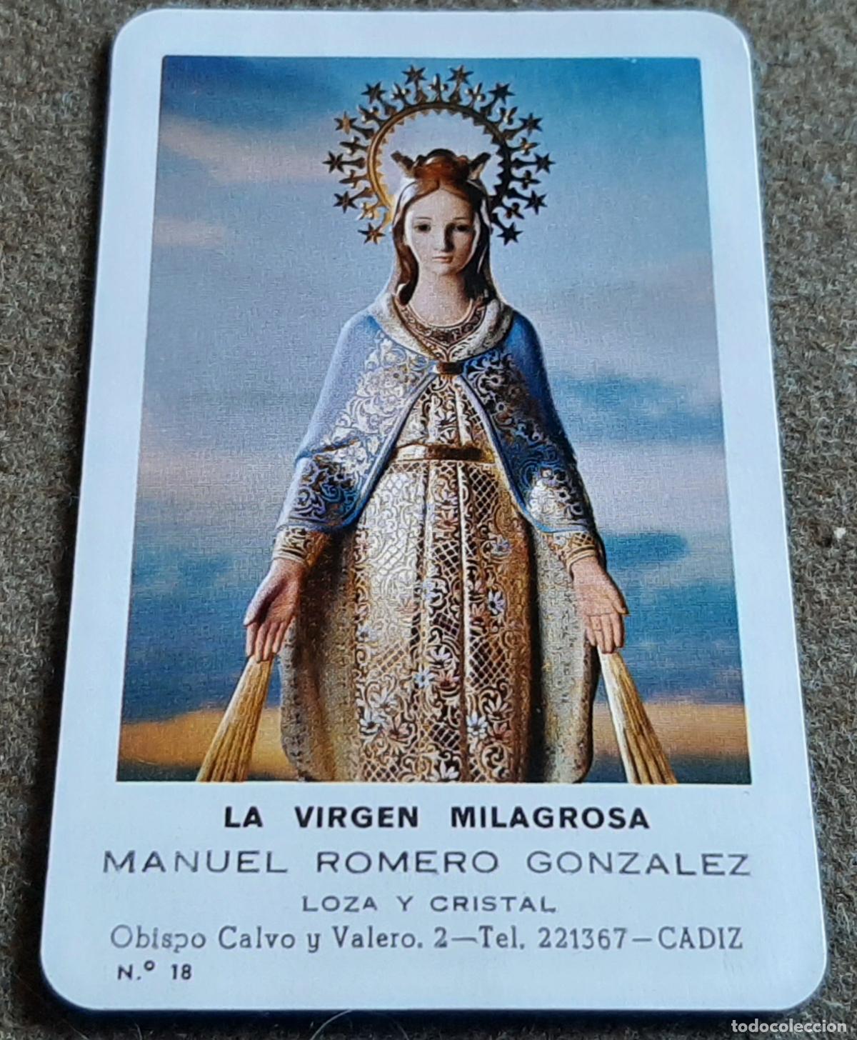 Coleccionismo calendarios: CALENDARIO DE FOURNIER DE 1968 - LA VIRGEN MILAGROSA - PUBLICIDAD MANUEL ROMERO GZ LOZA Y CRISTAL
