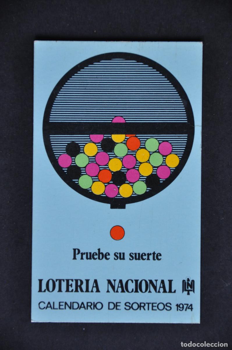 Coleccionismo calendarios: CALENDARIO - LOTERIA NACIONAL 1974