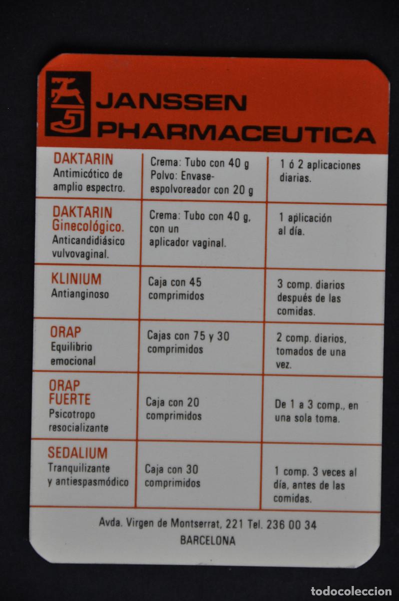 Coleccionismo calendarios: CALENDARIO - JANSSEN PHARMACEUTICA 1974-1975