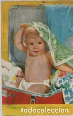 Coleccionismo calendarios: CALENDARIO BEBE EN EL INTERIOR MALETA A&Ntilde;O 1966 CAL-11232
