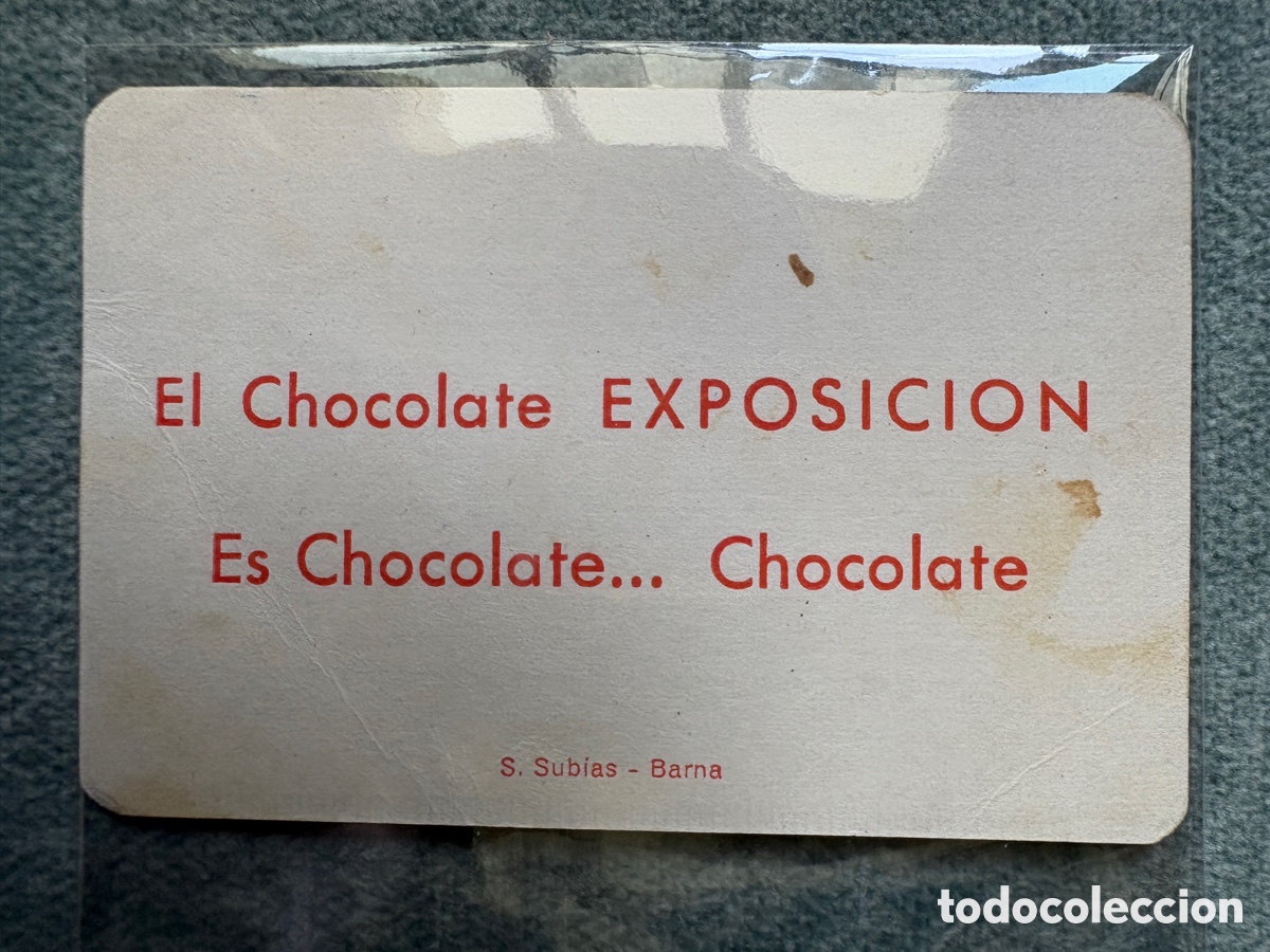 Coleccionismo calendarios: Cal007-CALENDARIO CHOCOLATE EXPOSICI&Oacute;N - 1961
