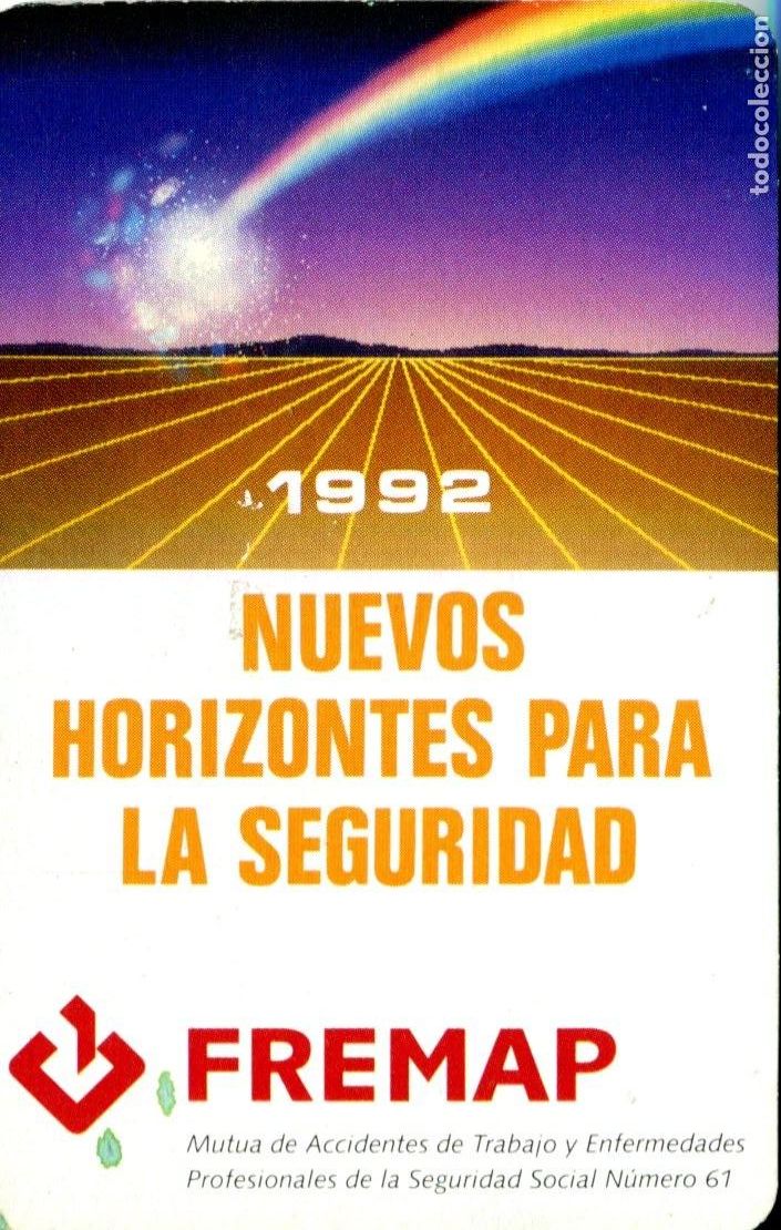 Coleccionismo calendarios: Calendario bolsillo - A&Ntilde;O 1992 - FREMAP SEGUROS - FOURNIER
