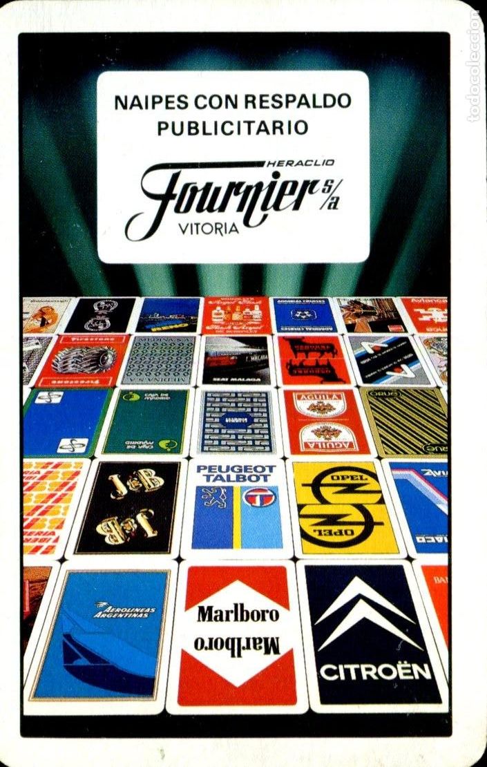 Coleccionismo calendarios: Calendario bolsillo - NAIPES CON RESPALDO PUBLICITARIO - FOURNIER - A&Ntilde;O 1991