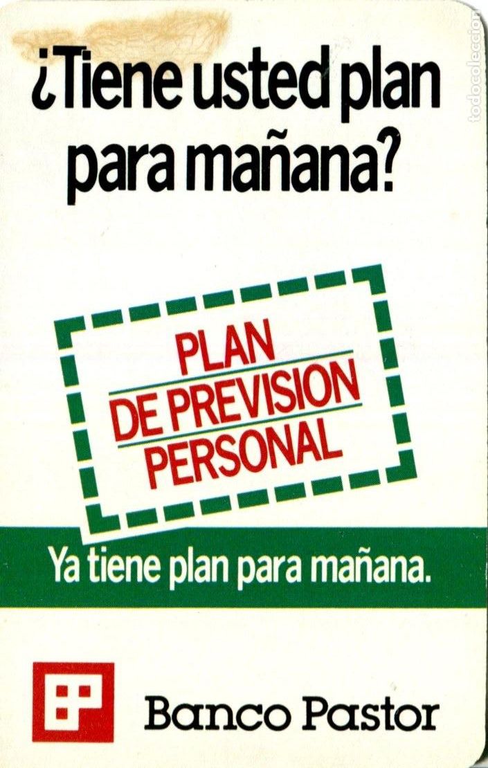 Coleccionismo calendarios: CALENDARIO DE FOURNIER A&Ntilde;O 1989- PLAN DE PREVISION PERSONAL BANCO PASTOR