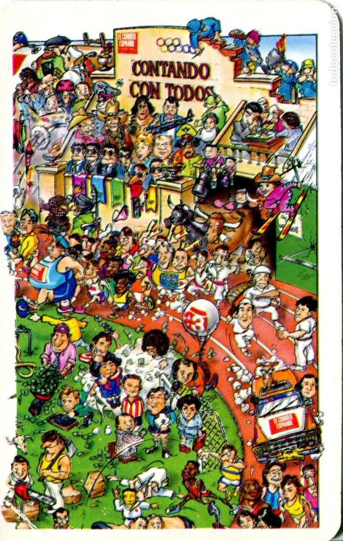 Coleccionismo calendarios: EL CORREO ESPA&Ntilde;OL PUEBLO VASCO, DEPORTES. CALENDARIO PUBLICITARIO FOURNIER DE 1989.
