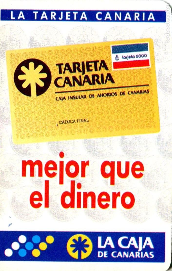 Coleccionismo calendarios: CALENDARIO FOURNIER. LA CAJA DE CANARIAS. 1989 Tarjeta Canaria