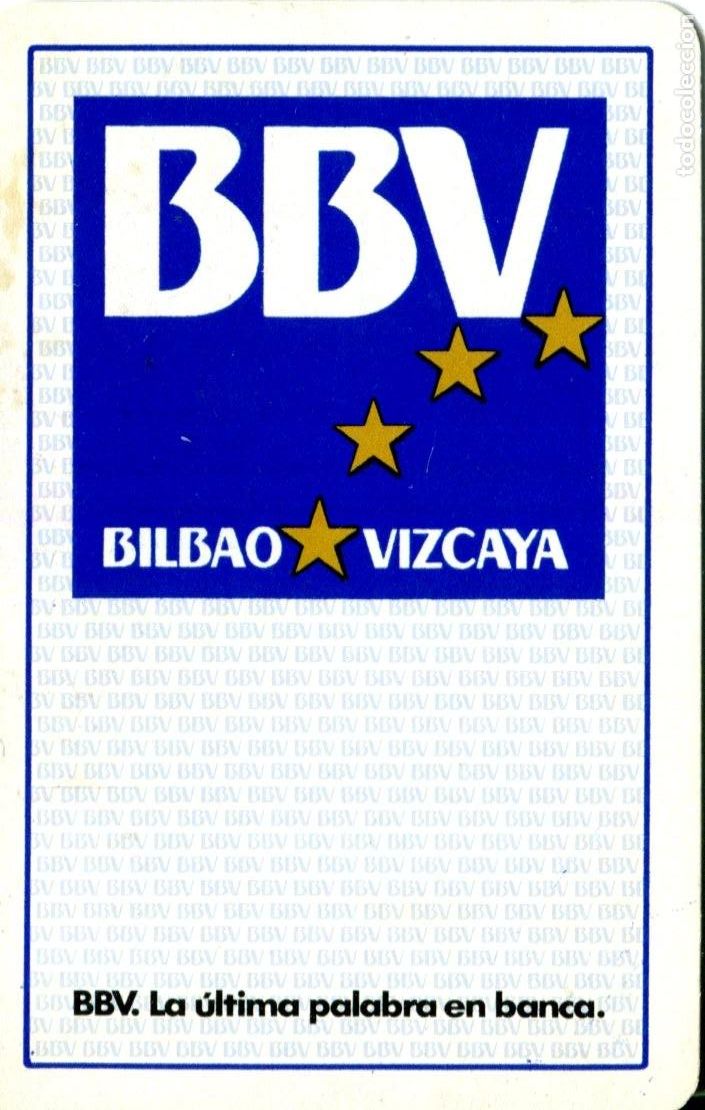 Coleccionismo calendarios: CALENDARIO FOURNIER A&Ntilde;O 1989 BBV - BANCO BILBAO VIZCAYA