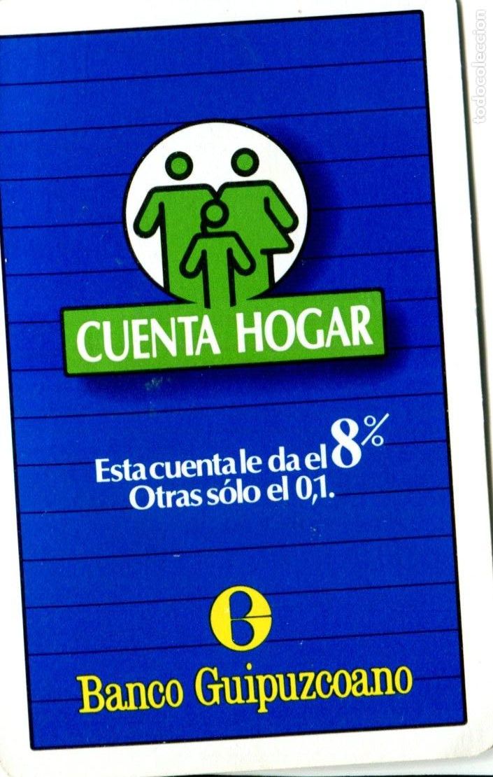 Coleccionismo calendarios: CALENDARIO DE BOLSILLO FOURNIER BANCO GUIPUZCOANO 1989