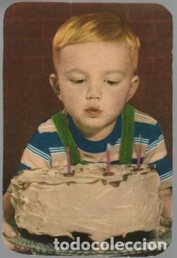 Coleccionismo calendarios: CALENDARIO NI&Ntilde;O SOPLANDO VELAS CUMPLEA&Ntilde;OS A&Ntilde;O 1964 CAL-11267