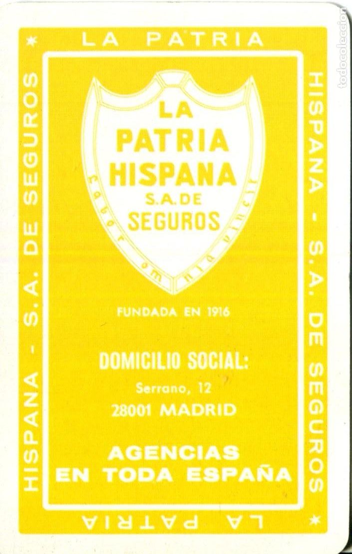 Coleccionismo calendarios: CALENDARIO DE FOURNIER , SEGUROS LA PATRIA HISPANA., A&Ntilde;O 1987