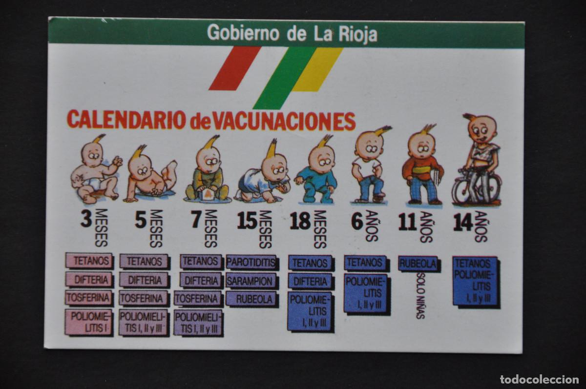 Coleccionismo calendarios: CALENDARIO - GOBIERNO DE LA RIOJA 1987 - CALENDARIO DE VACUNACIONES