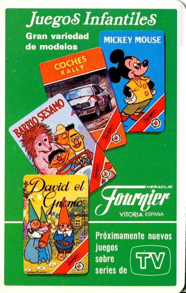 Coleccionismo calendarios: CALENDARIO FOURNIER 1986 CARTAS JUEGOS INFANTILES